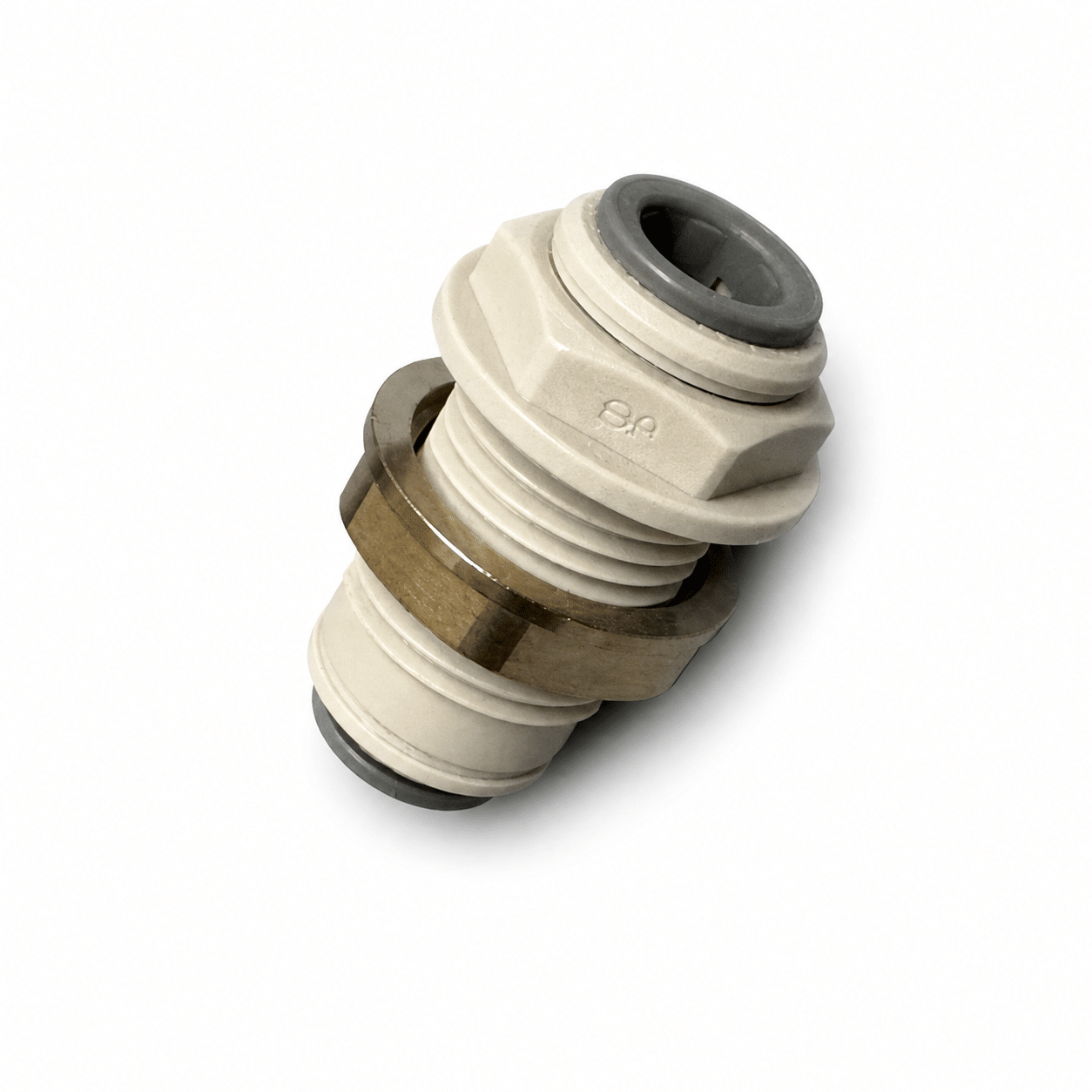 John Guest bulkhead connector, 3/8″ – 3/8″